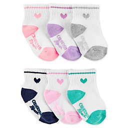 OshKosh B'gosh® 6-Pack Heart Crew Socks