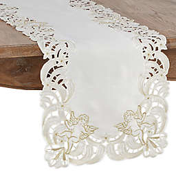 Saro Lifestyle Cupidon 72-Inch Table Runner in Ivory