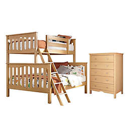 Epoch Seneca 2-Piece Twin Over Full Bunkbed Set in Natural