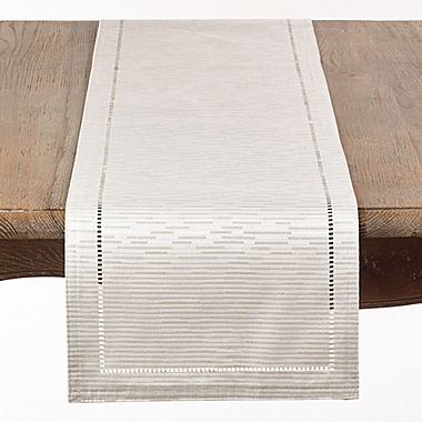 Saro Lifestyle Hemstitch 108-Inch Table Runner in Ivory. View a larger version of this product image.