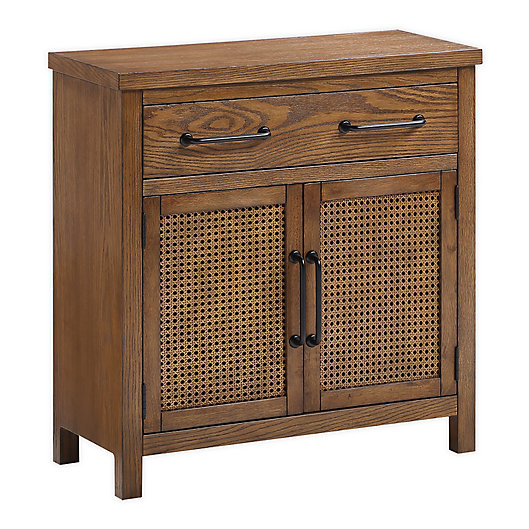 Bee Willow Cane 2 Drawer Cabinet In, Hd Designs Trafford Sliding 2 Door Cabinet With Drawers