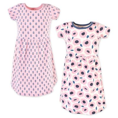 Touched by Nature Size 14Y 2-Pack Blossoms Organic Cotton Dresses in Pink