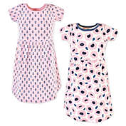Touched by Nature Size 7Y 2-Pack Blossoms Organic Cotton Dresses in Pink