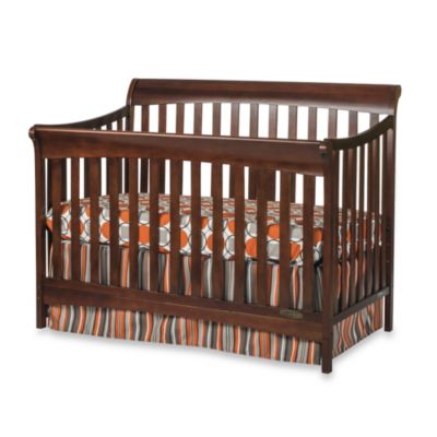 sleigh crib cherry wood