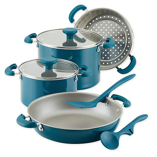 Alternate image 1 for Rachael Ray™ Create Delicious Nonstick Aluminum 8-Piece Cookware Set