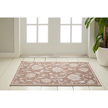 Home Dynamix Westwood Floral 2&#39;4 x 3&#39;7 Accent Rug in Taupe. View a larger version of this product image.