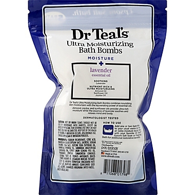 Dr. Teal&#39;s&reg; 5-Count Ultra Moisturizing Bath Bombs in Lavender. View a larger version of this product image.
