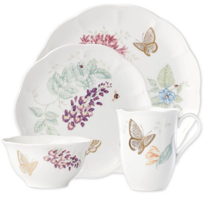 Lenox® Butterfly Meadow® Gold Butterfly Dinnerware Collection | Bed ...