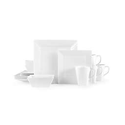 Mikasa® Trellis Square 16-Piece Dinnerware Set in White