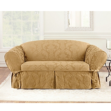 Sure Fit&reg; Matelasse Damask Slipcover Collection. View a larger version of this product image.