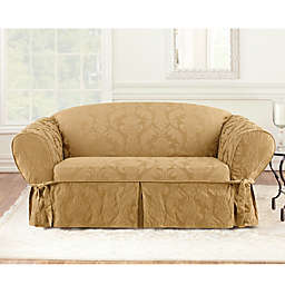 Sure Fit® Matelasse Damask 1-Piece Sofa Slipcover