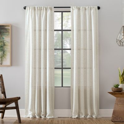 Clean Window&reg; Modern Check Pattern Anti-Dust Semi-Sheer Rod Pocket Curtain Panel (Single)
