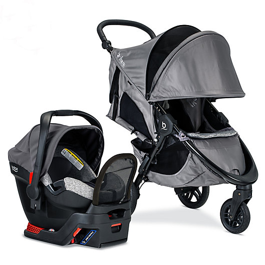 Alternate image 1 for BRITAX® B-Free Sport & Endeavours Travel System in Grey/Black