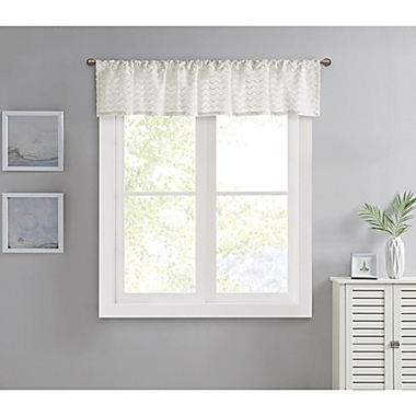 Wave Chenille Window Valance in White. View a larger version of this product image.