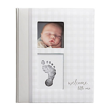 Pearhead&reg; Baby Memory Book and Clean-Touch Ink Pad in Gingham. View a larger version of this product image.