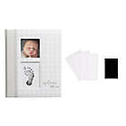Alternate image 1 for Pearhead&reg; Baby Memory Book and Clean-Touch Ink Pad in Grey Gingham