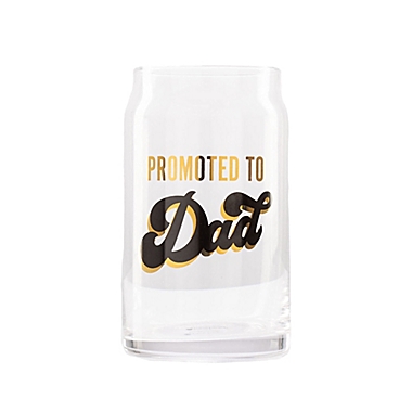 Pearhead&reg; &quot;Promoted to Dad&quot; Beer Glass in Black/Gold. View a larger version of this product image.