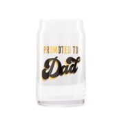 Pearhead&reg; "Promoted to Dad" Beer Glass in Black/Gold