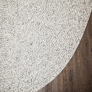 Cosmos 8&#39; Round Area Rug in Grey/Ivory. View a larger version of this product image.