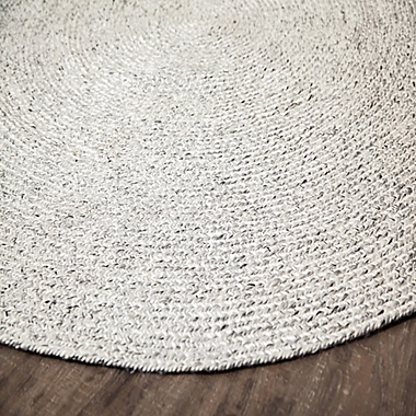 Cosmos Round Area Rug in Grey/Ivory. View a larger version of this product image.