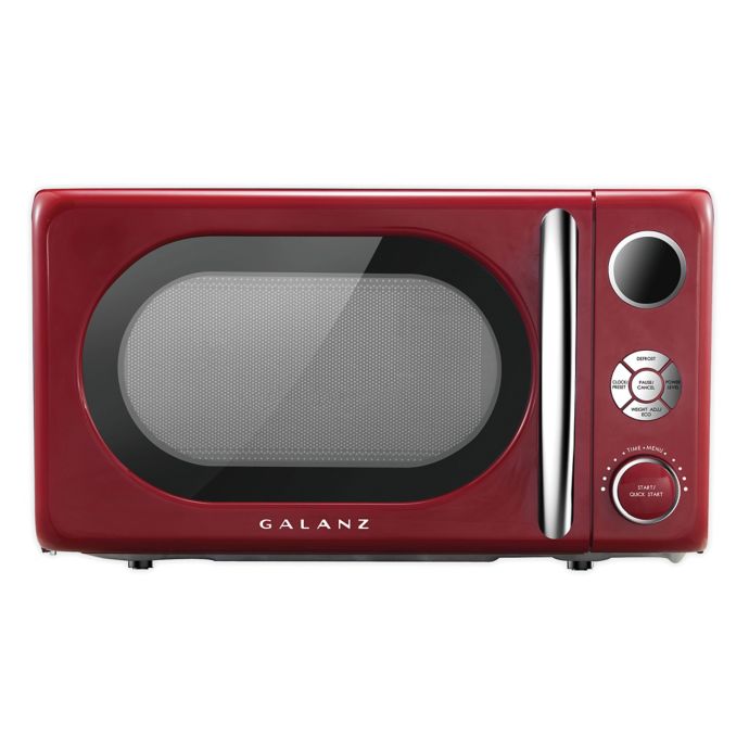 Galanz Retro Style 0 7 Cu Ft Microwave Oven In Red Bed Bath
