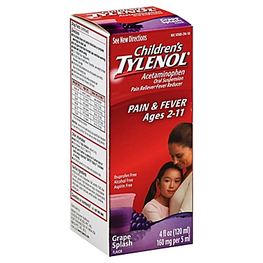 Tylenol&reg; Children&#39;s 4 oz. Pain Reliever/Fever Reducer Oral Suspension Liquid in Grape. View a larger version of this product image.