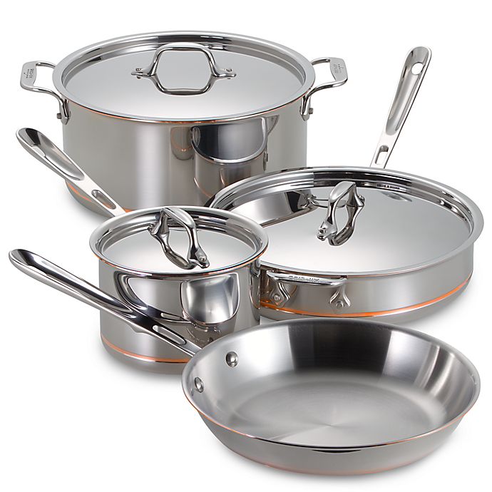 All-Clad Copper Core® Stainless Steel 7-Piece Cookware Set | Bed Bath Copper Core Stainless Steel Cookware