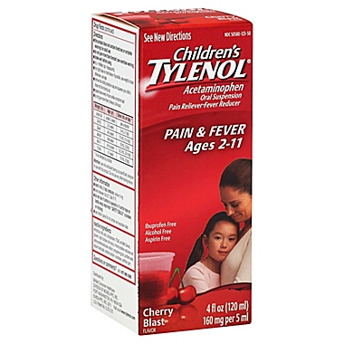 Tylenol&reg; Children&#39;s Pain and Fever 4 oz. Liquid in Cherry Blast Flavor. View a larger version of this product image.