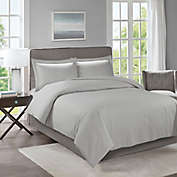 Cathay&reg; Home Solid 3-Piece Full/Queen Duvet Cover Set in Light Grey