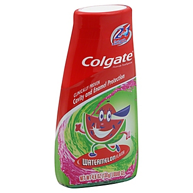 Colgate Kids 2-in-1 4.6-oz Toothpaste and Mouthwash in Watermelon Flavor. View a larger version of this product image.