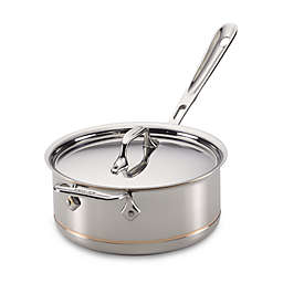 All-Clad Copper Core® 3 qt. Stainless Steel Covered Saucepan with Helper Handle