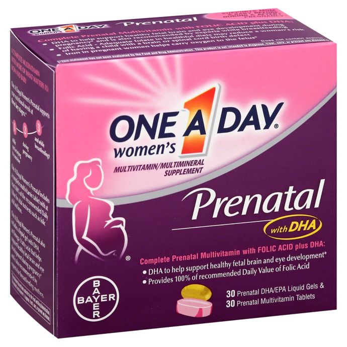 One A Day® 30Count Women's Prenatal with DHA Liquid Gels