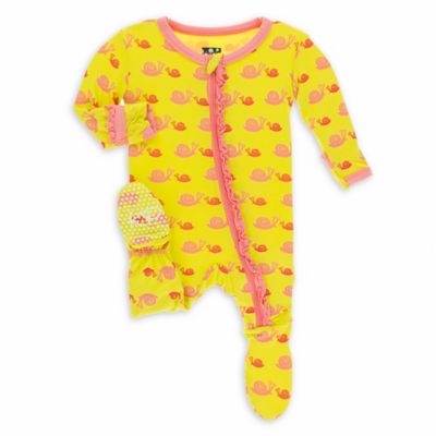 yellow footie pajamas
