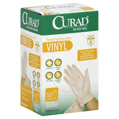Curad&reg; 50-Count Vinyl Exam Gloves