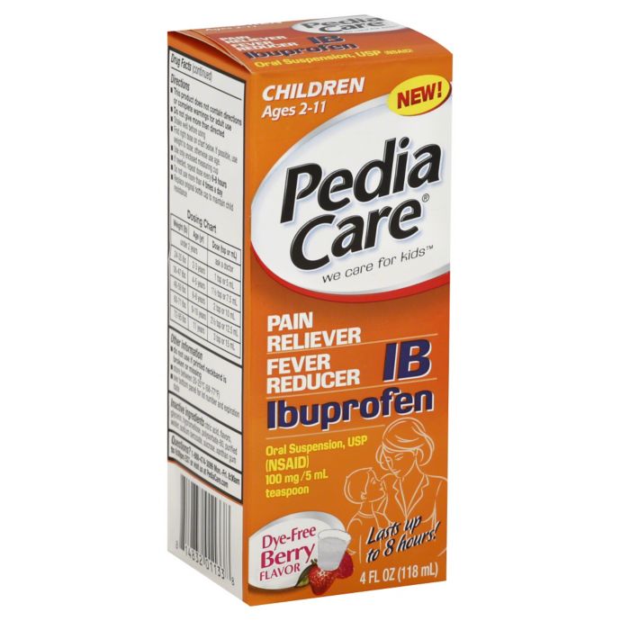 Pediacare Children S 4 Oz Ibuprofen Liquid In Dye Free Berry Flavor Buybuy Baby
