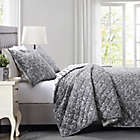 Alternate image 1 for Therapedic&reg; 12 lb. Weighted 3-Piece Reversible Full/Queen Quilt Set in Grey