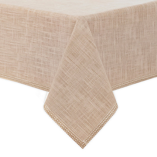 Alternate image 1 for Superion 70-Inch Round Tablecloth in Natural