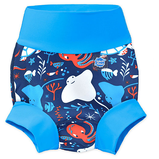 Splash About Happy Nappy Costume Navy with Dots