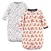 Hudson Baby&reg; Size 3-9M 2-Pack Fox Sleeping Bags in Orange