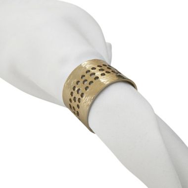 Saro Lifestyle Hole Punched Napkin Rings (Set of 4). View a larger version of this product image.