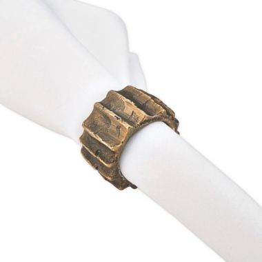 Saro Lifestyle Ribbed Napkin Rings (Set of 4). View a larger version of this product image.