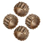 Alternate image 2 for Saro Lifestyle Ribbed Napkin Rings (Set of 4)