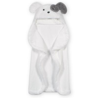 Gerber&reg; Just Born&reg; Puppy Hooded Towel in White
