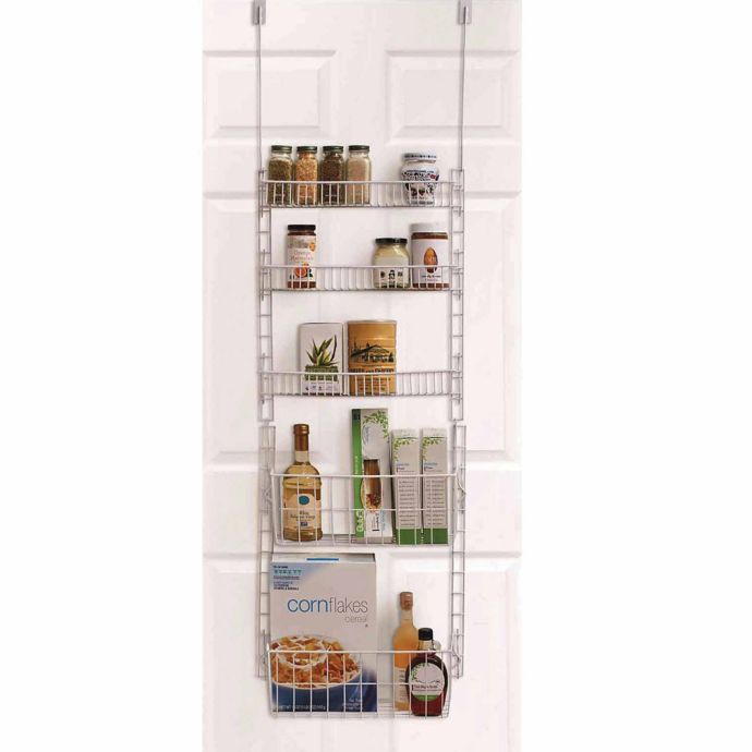 SALT™ Over the Door 5 Shelf Pantry Organizer in White | Bed Bath 