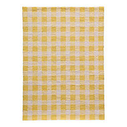 Momeni Geo 2' x 3' Hand Hooked Accent Rug in Yellow