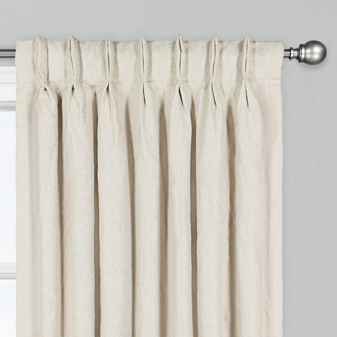 Cornell Pinch Pleat Room Darkening Window Curtain Panel (Single) Bed