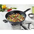 Alternate image 2 for T-fal&reg; Pure Cook Nonstick 14-Inch Aluminum Wok with Helper Handle in Black