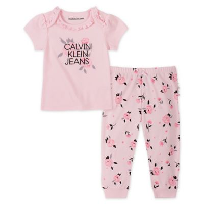 baby pink calvin klein set