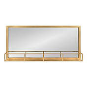 Kate &amp; Laurel&trade; Jackson 18-Inch x 40-Inch Metal Wall Mirror with Shelf in Gold