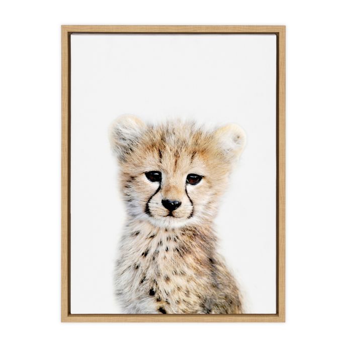 Kate And Laurel Sylvie Cheetah Framed Canvas Wall Art Bed Bath Beyond